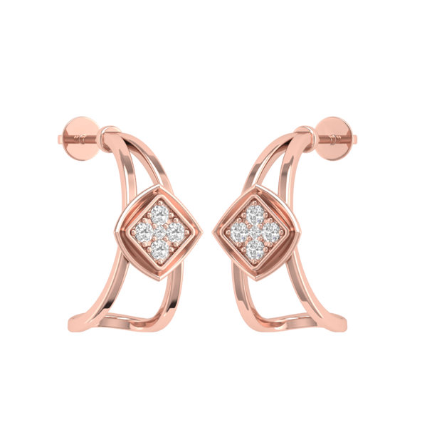 Graceful Twist Diamond Earrings