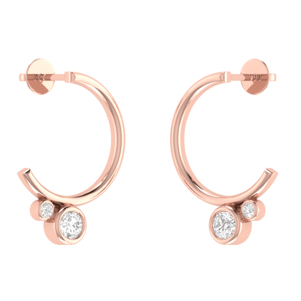 Radiant Semicircle Diamond Earrings
