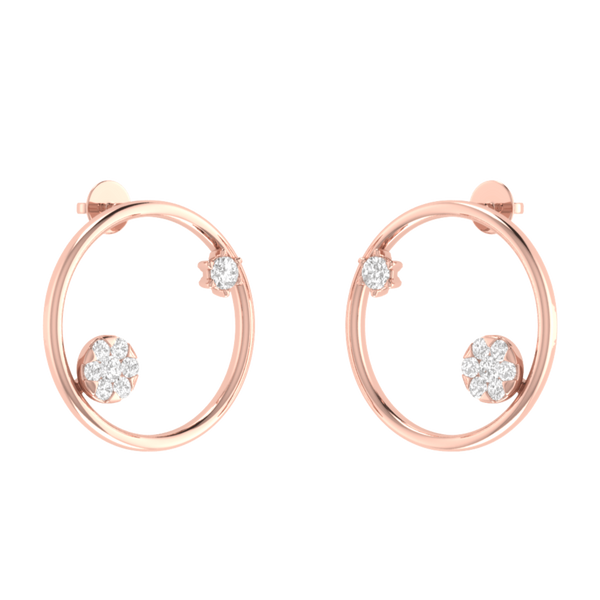 Stary Circlular Diamond Earrings