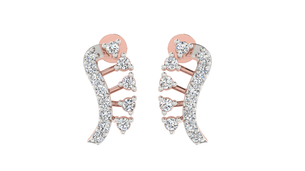 Snaky Twist Diamond Earrings