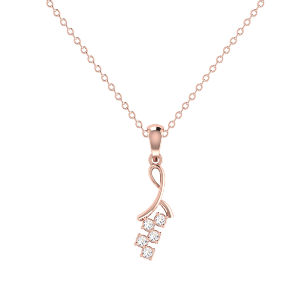 Sleek Teardrop Diamond Pendant
