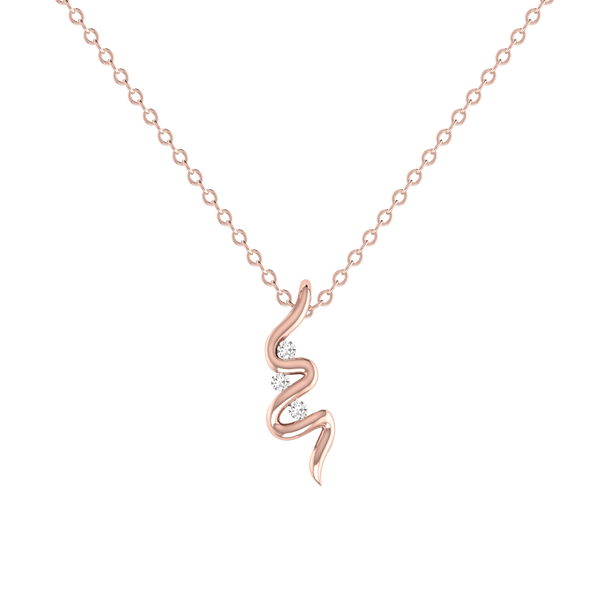 Spiral Twist Diamond Pendant