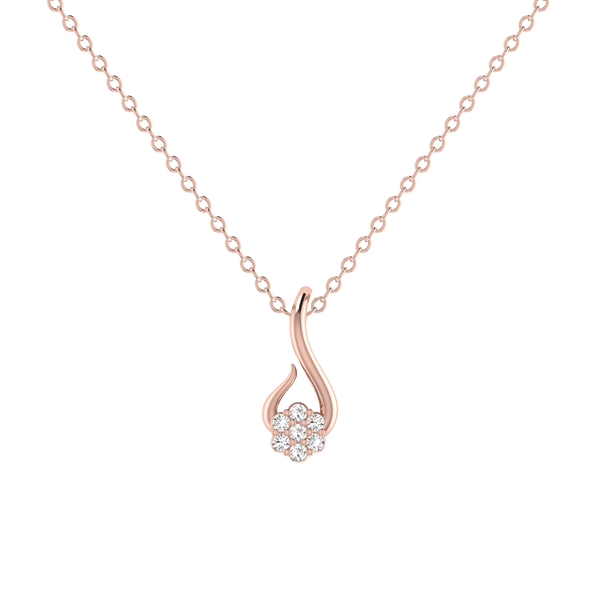 Elegant Cluster Diamond Pendant