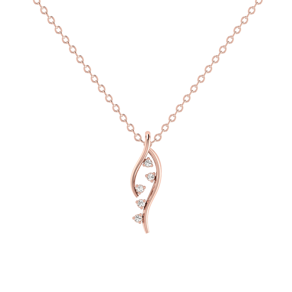 Stylish Curve Diamond Pendant