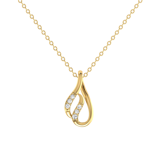 Swirly Ribbon Diamond Pendant