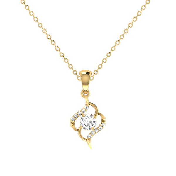 Radiant Flame Diamond Pendant