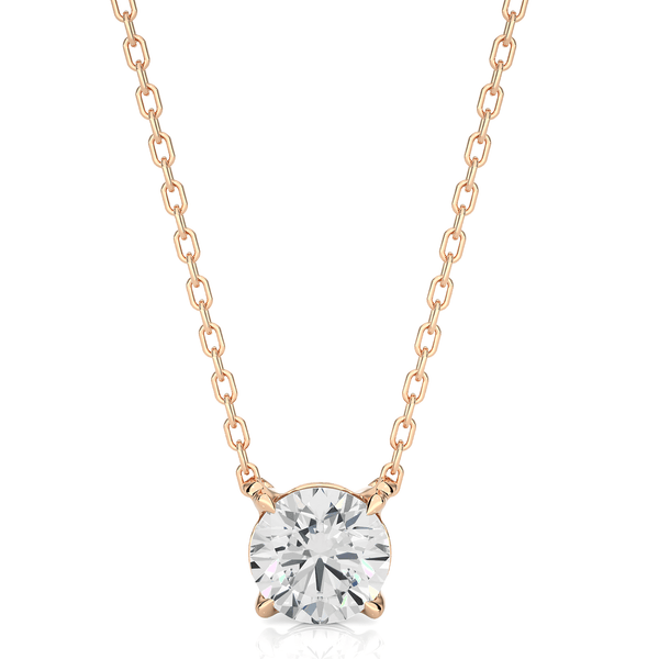 Lab Diamond Glowy Glow 1 Ct Solitaire Pendant