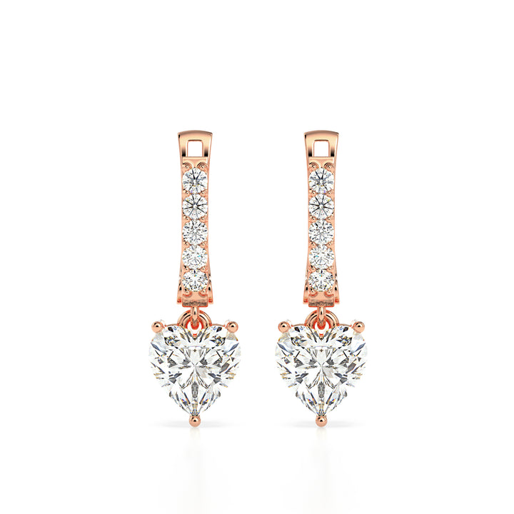 Lab Diamond Iconic Heart Drop Earrings (2 Carats)