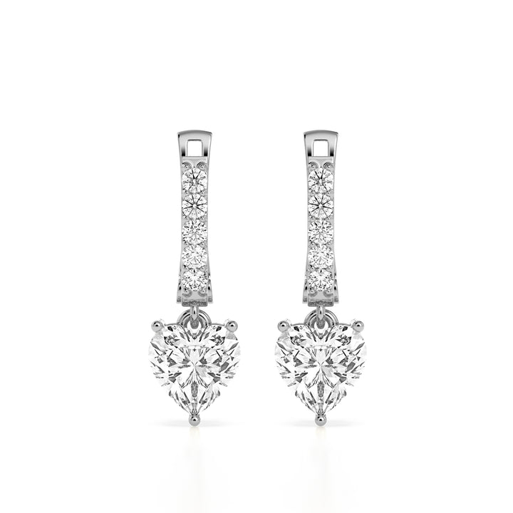 Lab Diamond Iconic Heart Drop Earrings (2 Carats)