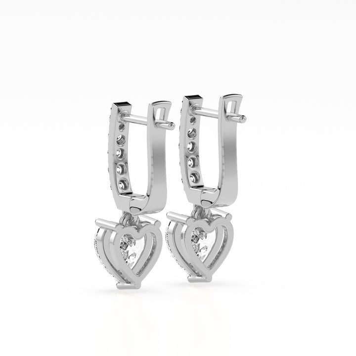 Lab Diamond Iconic Heart Drop Earrings (2 Carats)