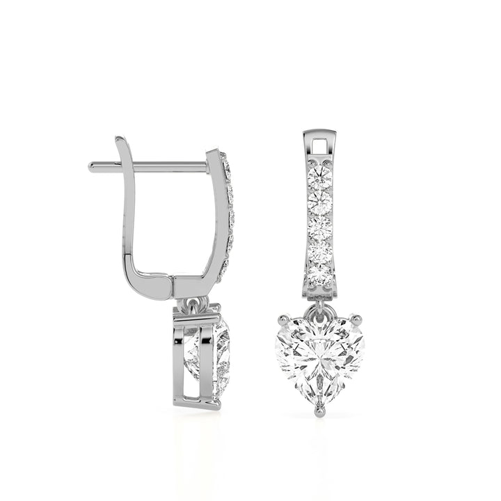 Lab Diamond Iconic Heart Drop Earrings (2 Carats)