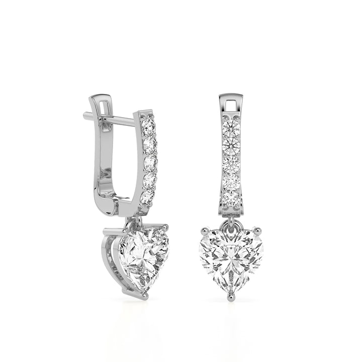 Lab Diamond Iconic Heart Drop Earrings (2 Carats)