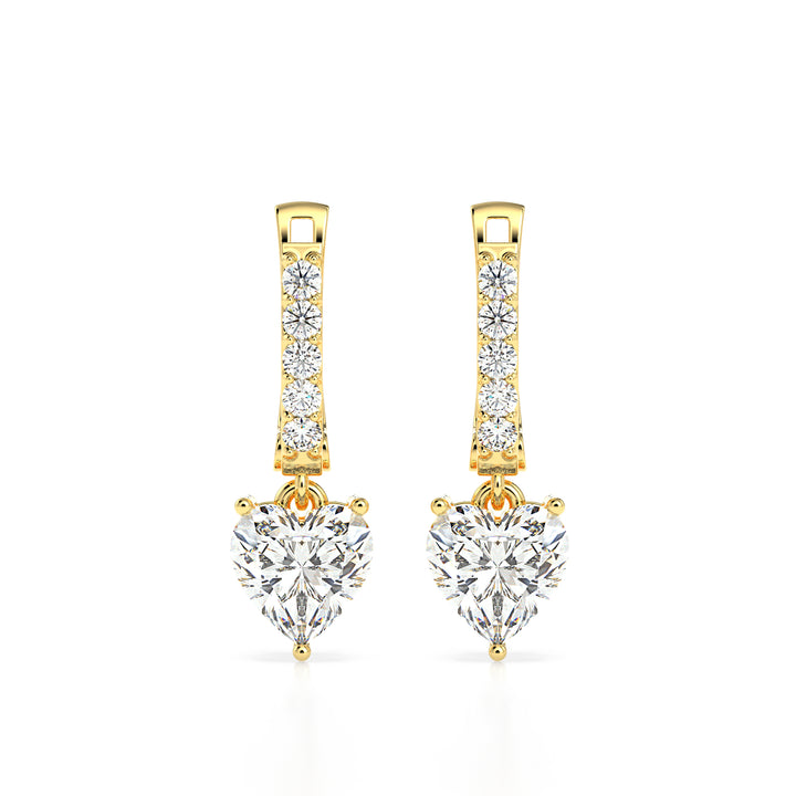 Lab Diamond Iconic Heart Drop Earrings (2 Carats)