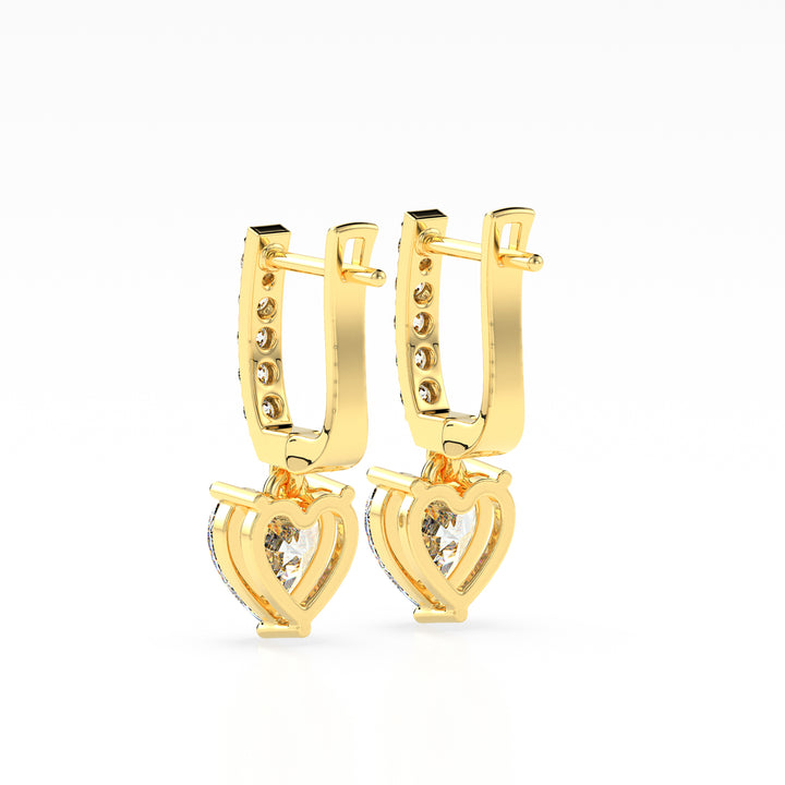 Lab Diamond Iconic Heart Drop Earrings (2 Carats)