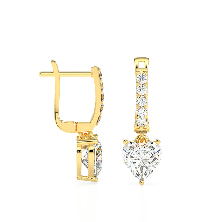 Lab Diamond Iconic Heart Drop Earrings (2 Carats)