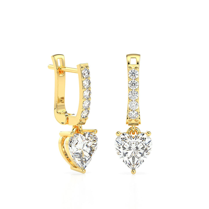 Lab Diamond Iconic Heart Drop Earrings (2 Carats)