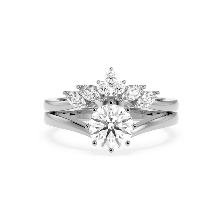 Stackable Crown Lab Diamond 1 Ct Solitaire Ring