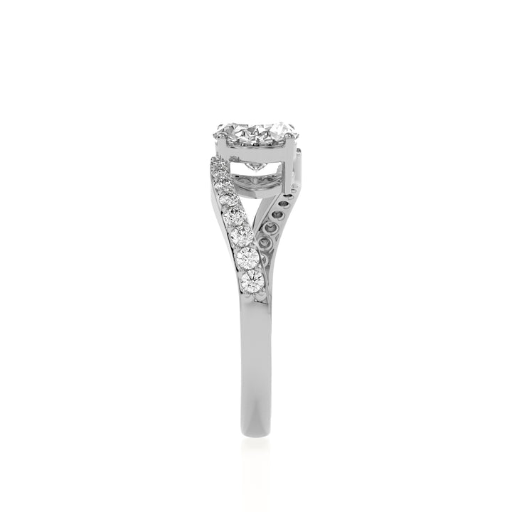 Intersecting Curve Lab Diamond Oval 1 Ct Ring