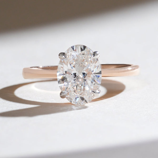 2 Ct Oval Solitaire Band