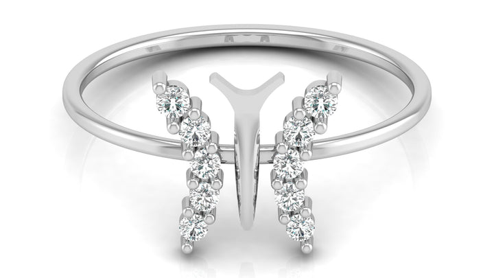 Simple Butterfly Lab Diamond Ring