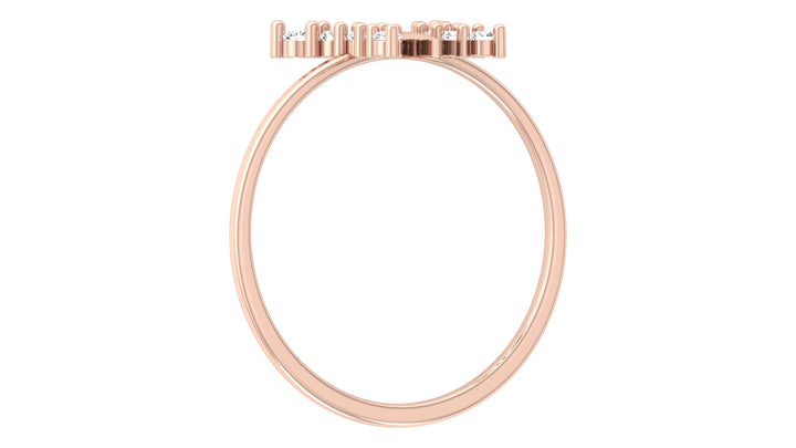 Simple Butterfly Lab Diamond Ring