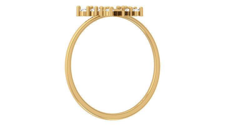 Simple Butterfly Lab Diamond Ring