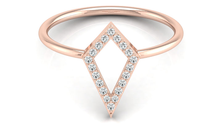 V Clap Lab Diamond Ring