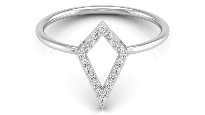 V Clap Lab Diamond Ring