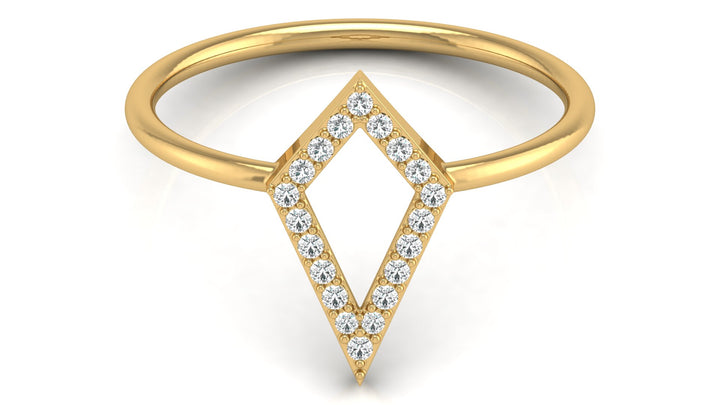 V Clap Lab Diamond Ring
