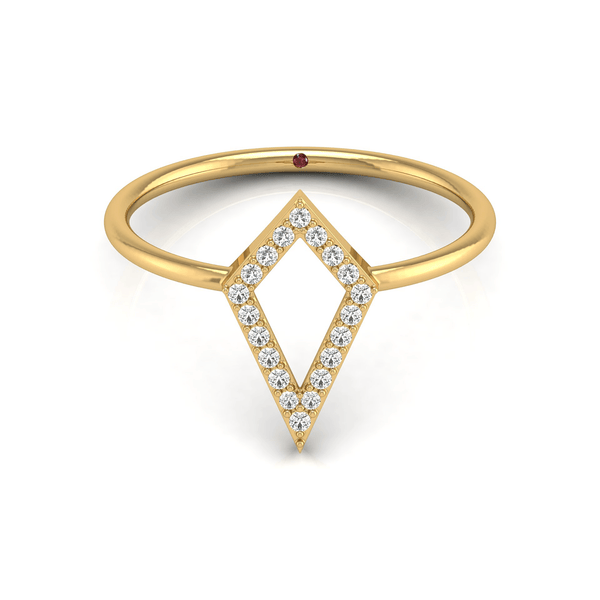 V Clap Lab Diamond Promise Ring