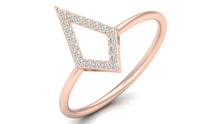 V Clap Lab Diamond Ring