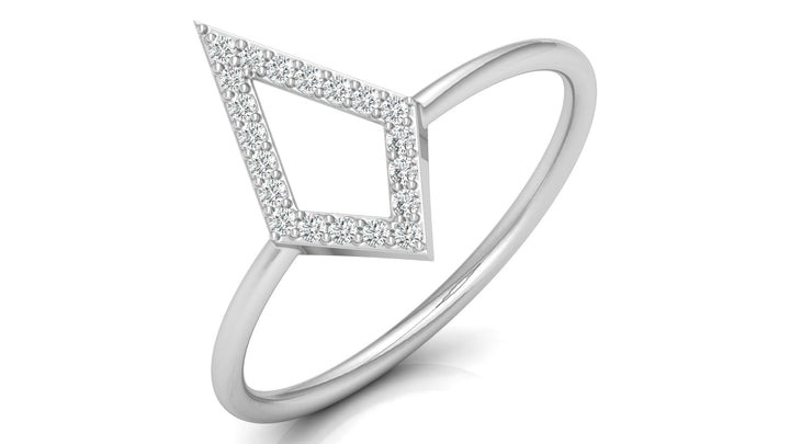 V Clap Lab Diamond Ring