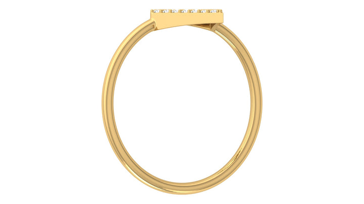V Clap Lab Diamond Ring