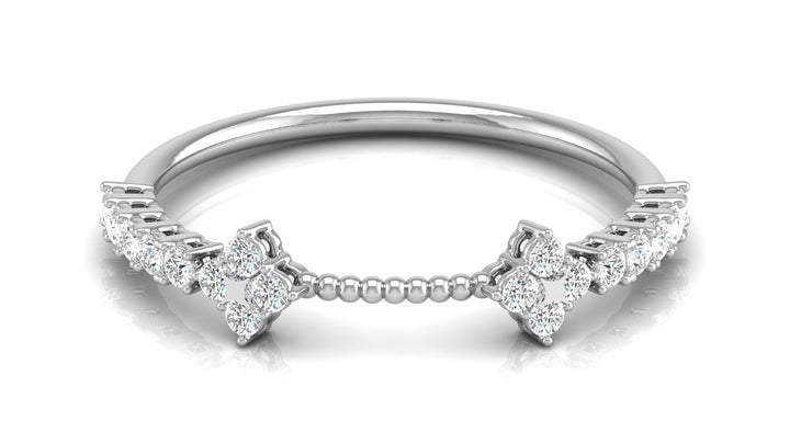 Lab Diamond Interlinking Cluster Ring