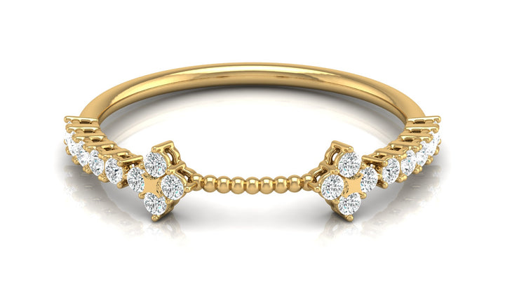 Lab Diamond Interlinking Cluster Ring