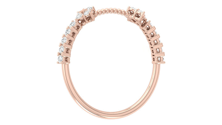 Lab Diamond Interlinking Cluster Ring