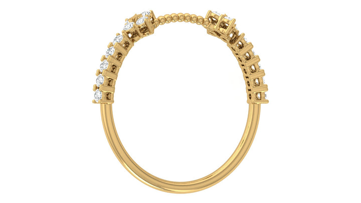 Lab Diamond Interlinking Cluster Ring
