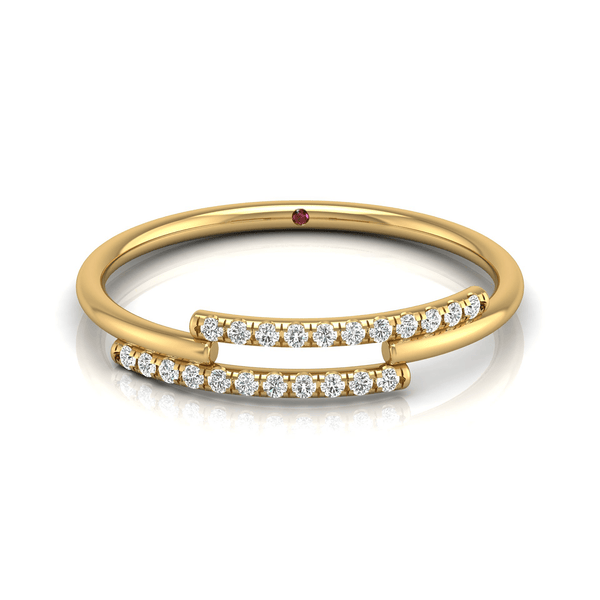 Lab Diamond Simple 2 Row Sally Promise Ring