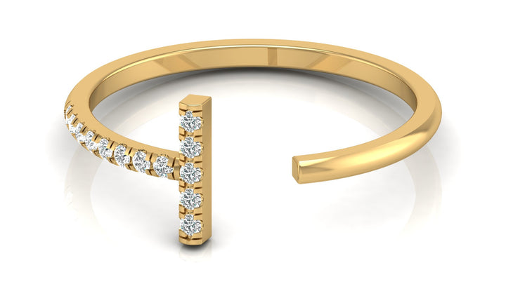 Sunshine T Shape Lab Diamond Ring
