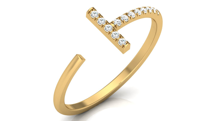 Sunshine T Shape Lab Diamond Ring