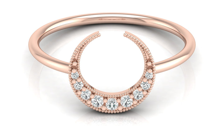 Half Moon Lab Diamond Ring