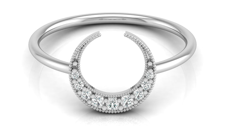 Half Moon Lab Diamond Ring