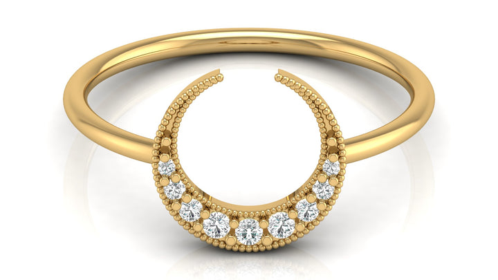 Half Moon Lab Diamond Ring