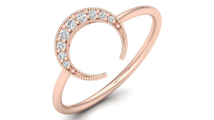 Half Moon Lab Diamond Ring