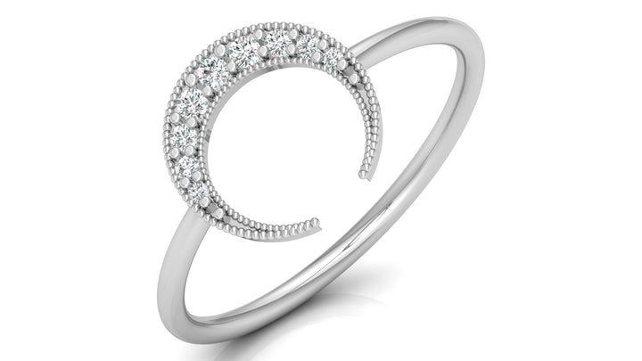 Half Moon Lab Diamond Ring