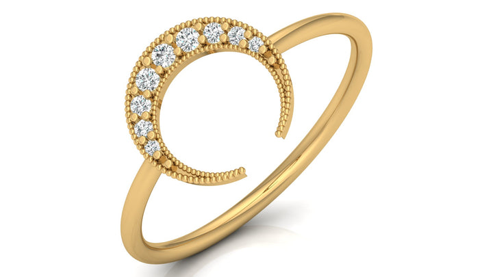 Half Moon Lab Diamond Ring