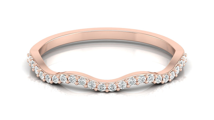 Lab Diamond Wavy Line Ring