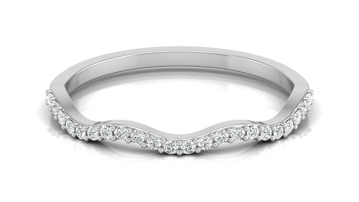 Lab Diamond Wavy Line Ring