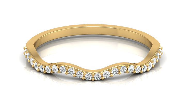 Lab Diamond Wavy Line Ring