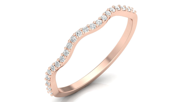 Lab Diamond Wavy Line Ring